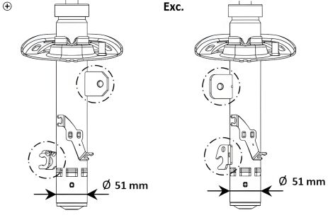 Передний амортизатор Peugeot 2008 13- Пр. (газ.), KAYABA (3338004)