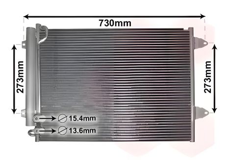 Конденсор кондиціонера радіатор, VW PASSAT, Van Wezel (58005225)