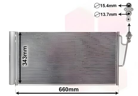 Конденсор для кондиционера MINI MINI, Van Wezel (06005363)