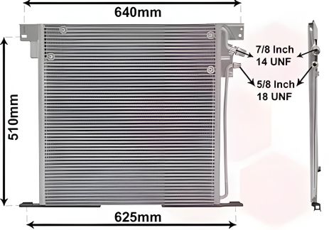 Конденсор радиатора кондиционера MERCEDES-BENZ V-CLASS, Van Wezel (30005220)