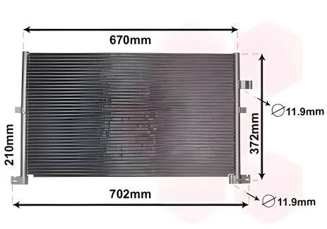 Авторадиатор-конденсор для кондиционера FORD MONDEO, Van Wezel (18005334) Авторадиатор-конденсор для кондиционера FORD MONDEO, Van Wezel (18005334)