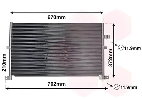 Конденсор кондиціонера FORD MONDEO, Van Wezel (18005334)