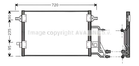 Конденсор кондиціонера радіатор (AI5140) VW PASSAT, AUDI A4, AVA COOLING