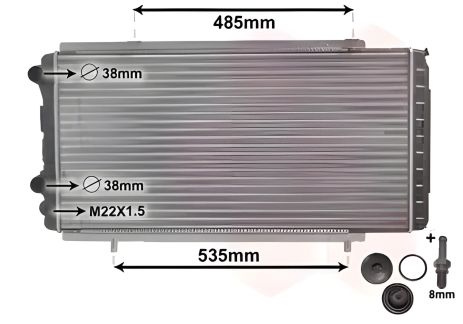 Радіатор двигуна PEUGEOT BOXER/FIAT DUCATO, Van Wezel (40002150) Радіатор двигуна PEUGEOT BOXER/FIAT DUCATO, Van Wezel (40002150)