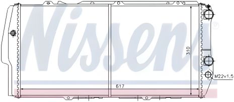 Охолодження двигуна радіатор AUDI 200, NISSENS (604781)