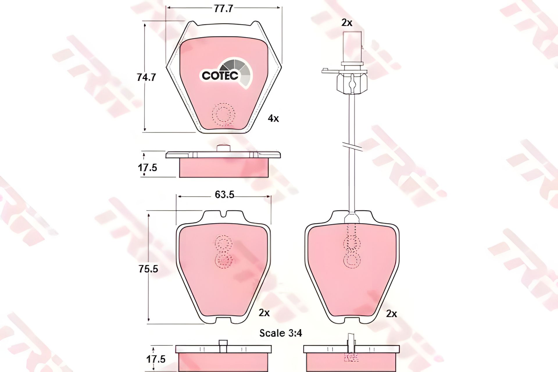 Гальмівні колодки для дискового гальма VW PASSAT, AUDI ALLROAD, TRW (GDB1381) Гальмівні колодки для дискового гальма VW PASSAT, AUDI ALLROAD, TRW (GDB1381)