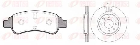 Комплект гальм, 2 диски+4 колодки PEUGEOT PARTNER, CITROËN C4, REMSA (884002) Комплект гальм, 2 диски+4 колодки PEUGEOT PARTNER, CITROËN C4, REMSA (884002)