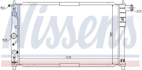 Радиатор двигателя для ZAZ CHANCE, DAEWOO LANOS, NISSENS (616551) Радиатор двигателя для ZAZ CHANCE, DAEWOO LANOS, NISSENS (616551)