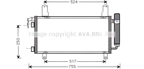 Радиатор кондиционера для MAZDA 6, AVA COOLING (MZ5157D) Радиатор кондиционера для MAZDA 6, AVA COOLING (MZ5157D)