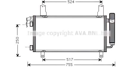Радиатор кондиционера для MAZDA 6, AVA COOLING (MZ5157D)