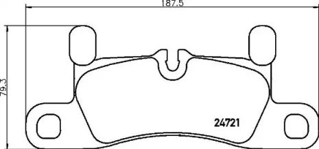 Комплект гальмівних колодок, дискове гальмо PORSCHE CAYENNE, BREMBO (P65030)