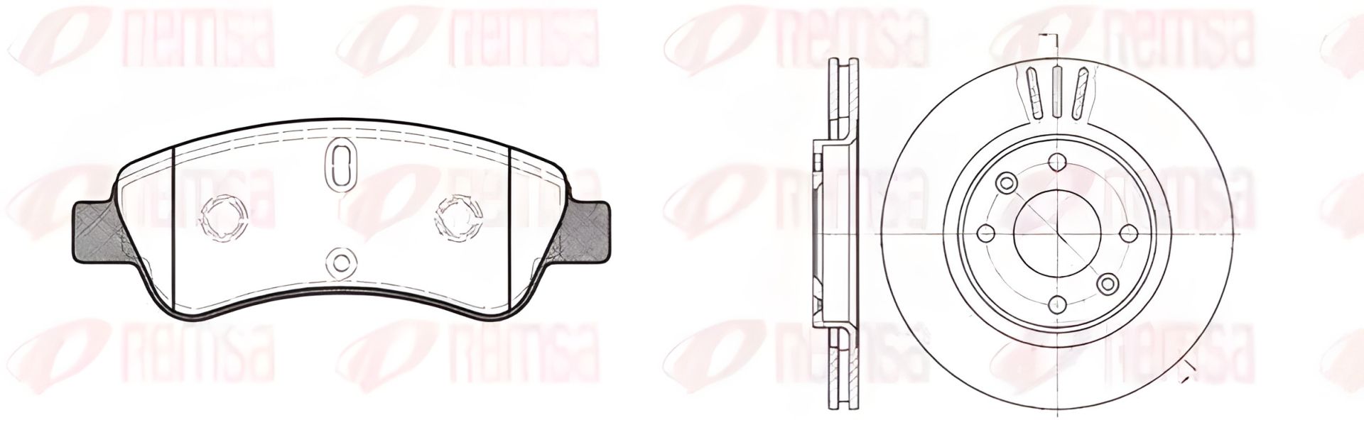 Комплект тормозных дисков и колодок, 2 диска + 4 колодки, PEUGEOT 208, CITROËN C-ELYSEE, REMSA (884000) Комплект тормозных дисков и колодок, 2 диска + 4 колодки, PEUGEOT 208, CITROËN C-ELYSEE, REMSA (884000)