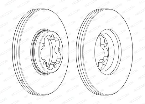 Гальмівний диск FORD TRANSIT FERODO (DDF24681) Гальмівний диск FORD TRANSIT FERODO (DDF24681)
