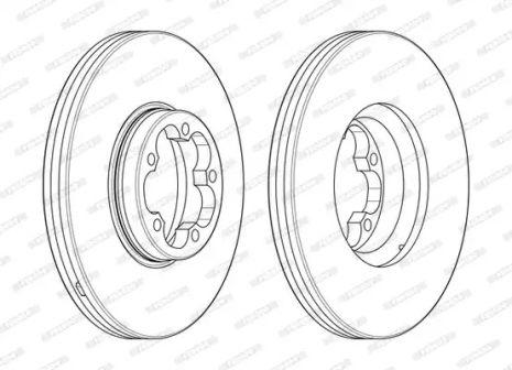 Диск гальмівний FORD TRANSIT, FERODO (DDF24681)