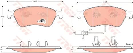 Комплект тормозных колодок для дискового тормоза AUDI A6, VW PHAETON, TRW (GDB1553) Комплект тормозных колодок для дискового тормоза AUDI A6, VW PHAETON, TRW (GDB1553)