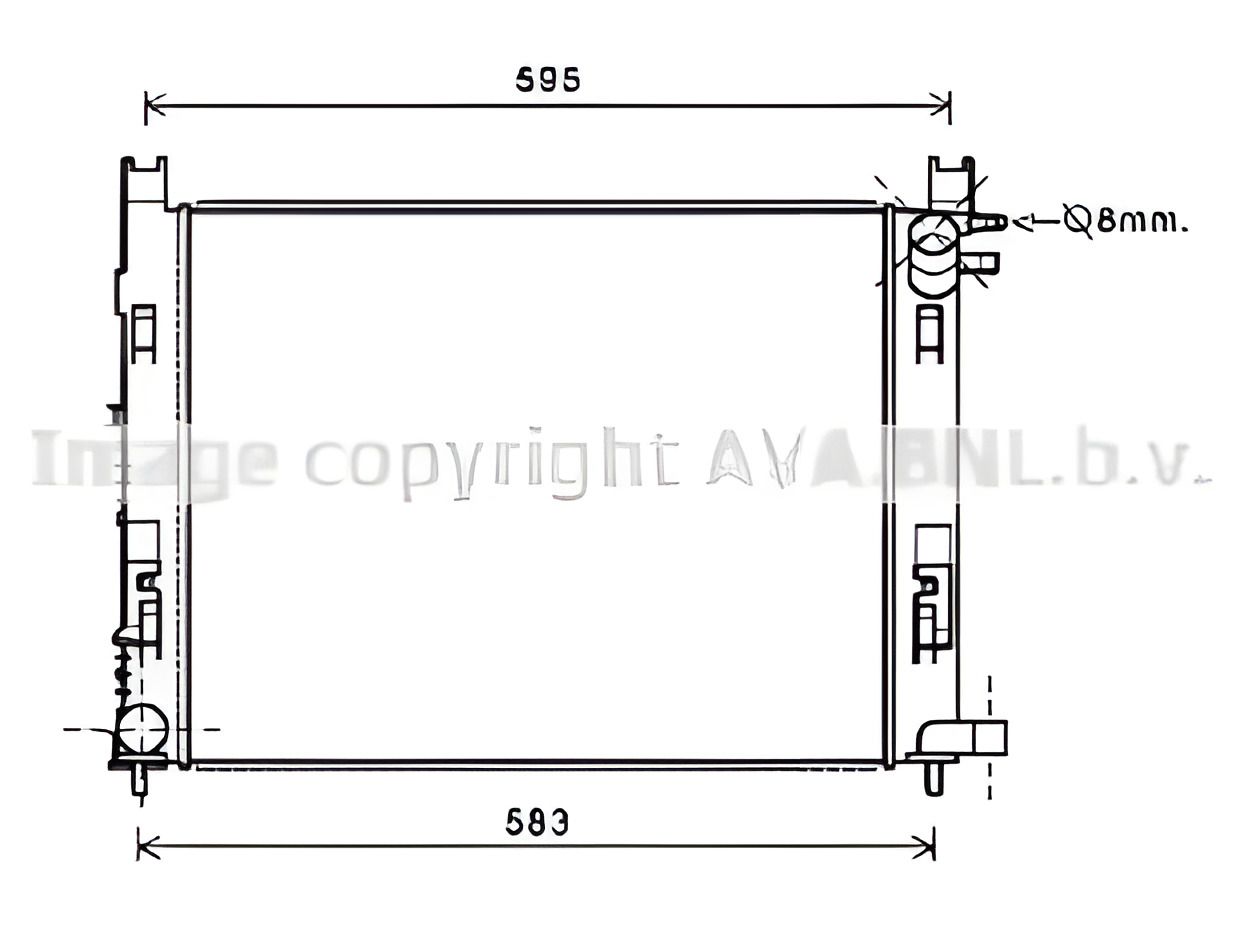 Радіатор охолодження двигуна RENAULT DOKKER, DACIA DUSTER, AVA COOLING (DAA2008) Радіатор охолодження двигуна RENAULT DOKKER, DACIA DUSTER, AVA COOLING (DAA2008)