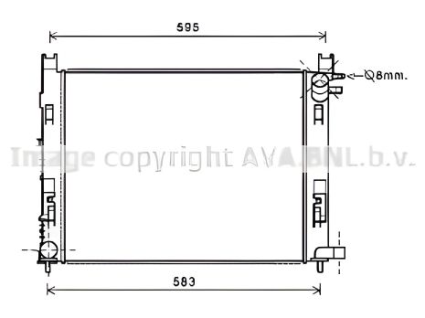Радіатор охолодження двигуна RENAULT DOKKER, DACIA DUSTER, AVA COOLING (DAA2008) Радіатор охолодження двигуна RENAULT DOKKER, DACIA DUSTER, AVA COOLING (DAA2008)