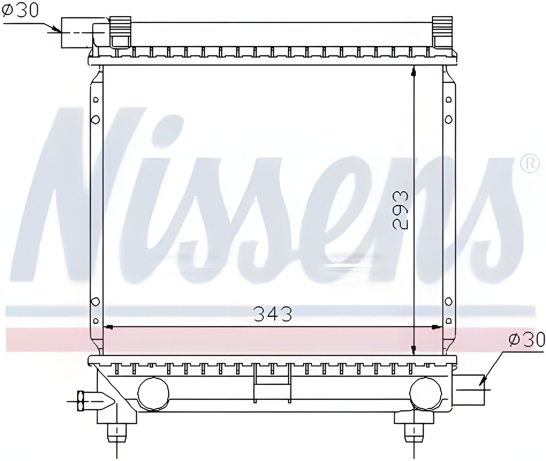 Радіатор охолодження двигуна для MERCEDES-BENZ 190, NISSENS (62551) Радіатор охолодження двигуна для MERCEDES-BENZ 190, NISSENS (62551)