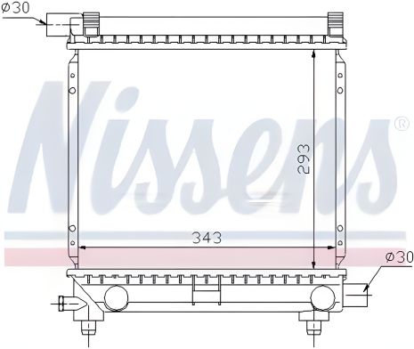 Радиатор двигателя MERCEDES-BENZ 190, NISSENS (62551) Радиатор двигателя MERCEDES-BENZ 190, NISSENS (62551)