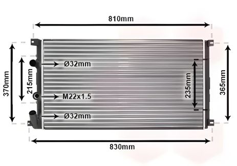 Радіатор охолодження двигуна NISSAN INTERSTAR, OPEL MOVANO, Van Wezel (43002276) Радіатор охолодження двигуна NISSAN INTERSTAR, OPEL MOVANO, Van Wezel (43002276)