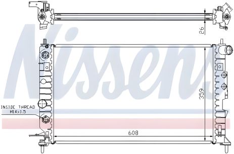 Радиатор двигателя охлаждения VAUXHALL VECTRA, OPEL VECTRA, NISSENS (630771) Радиатор двигателя охлаждения VAUXHALL VECTRA, OPEL VECTRA, NISSENS (630771)