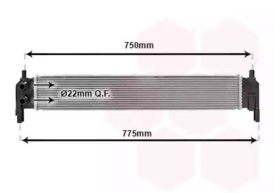 Радиатор охлаждения двигателя SEAT ATECA, SKODA OCTAVIA, Van Wezel (58012703)