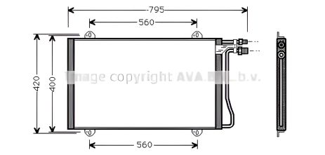 Конденсор кондиционера для MERCEDES-BENZ SPRINTER, AVA COOLING (MS5219) Конденсор кондиционера для MERCEDES-BENZ SPRINTER, AVA COOLING (MS5219)