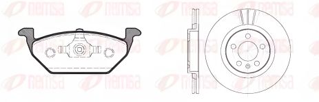 Тормозной комплект: 2 диска + 4 колодки для SEAT LEON/VW BORA, REMSA (863300) Тормозной комплект: 2 диска + 4 колодки для SEAT LEON/VW BORA, REMSA (863300)