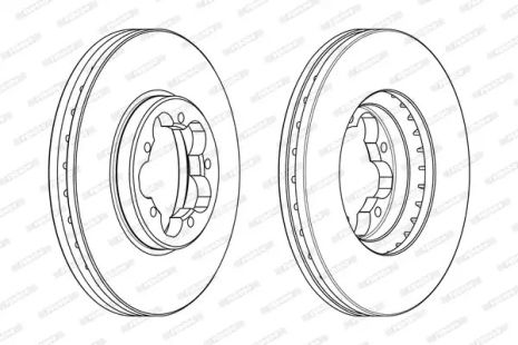 Диск гальмівний FORD TRANSIT, FERODO (DDF2469)