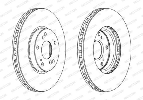 Диск тормозной HONDA ACCORD, FERODO (DDF1775C)