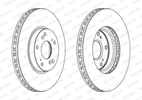 Диск гальмівний HONDA ACCORD, FERODO (DDF1775C)