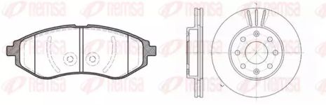 Комплект тормозов, 2 диска+4 колодки CHEVROLET AVEO, DAEWOO KALOS, REMSA (898600)