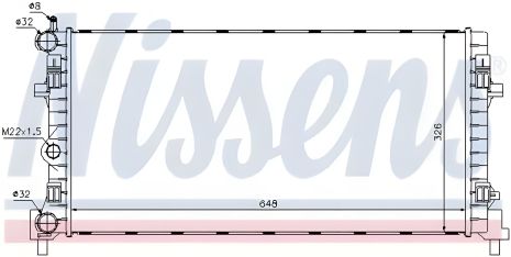 Двигательный радиатор NISSENS для AUDI A1, VW POLO (640012)