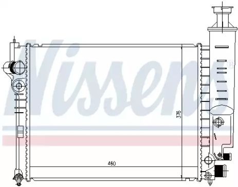 Радиатор охлаждения двигателя PEUGEOT 405, NISSENS (63465)