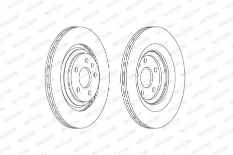 Диск тормозной AUDI A6, FERODO (DDF2546C)