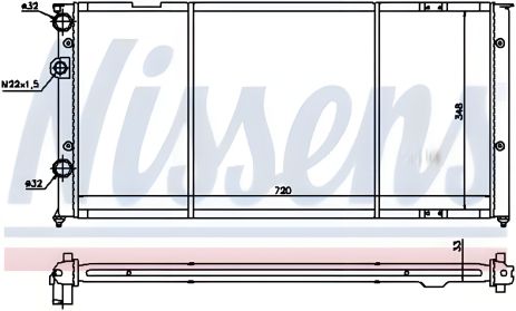 Охолодження двигуна радіатор VW PASSAT, NISSENS (652491)