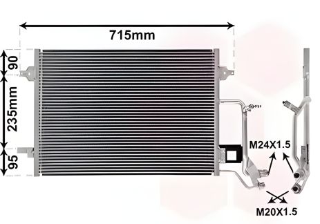 Конденсор кондиционера для VW PASSAT, AUDI A4, Van Wezel (03005140) Конденсор кондиционера для VW PASSAT, AUDI A4, Van Wezel (03005140)