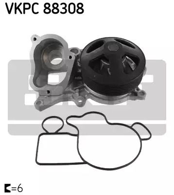 Помпа, водяной насос BMW 4, SKF (VKPC88308)