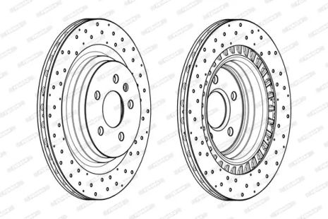 Диск тормозной MERCEDES-BENZ M-CLASS, FERODO (DDF2205C)