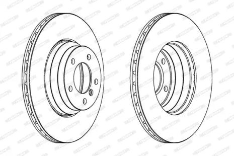 Диск гальмівний BMW 1, FERODO (DDF1535C1)