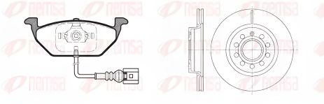 Комплект тормозов, 2 диска+4 колодки SKODA OCTAVIA, SEAT ALTEA, REMSA (863305) Комплект тормозов, 2 диска+4 колодки SKODA OCTAVIA, SEAT ALTEA, REMSA (863305)
