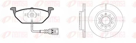 Комплект гальм, 2 диски+4 колодки SKODA OCTAVIA, SEAT ALTEA, REMSA (863305) Комплект гальм, 2 диски+4 колодки SKODA OCTAVIA, SEAT ALTEA, REMSA (863305)