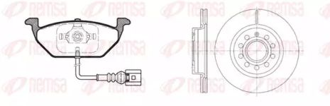 Комплект гальм, 2 диски+4 колодки SKODA OCTAVIA, SEAT ALTEA, REMSA (863305)