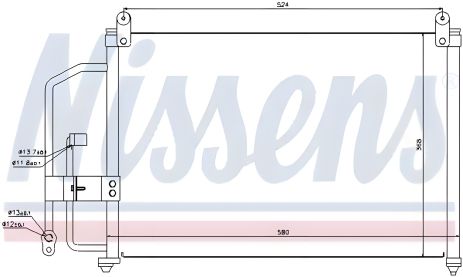 Конденсор кондиционера для ZAZ CHANCE и DAEWOO LANOS от NISSENS (94412)