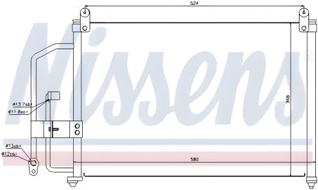 Конденсор кондиционера для ZAZ CHANCE и DAEWOO LANOS от NISSENS (94412)