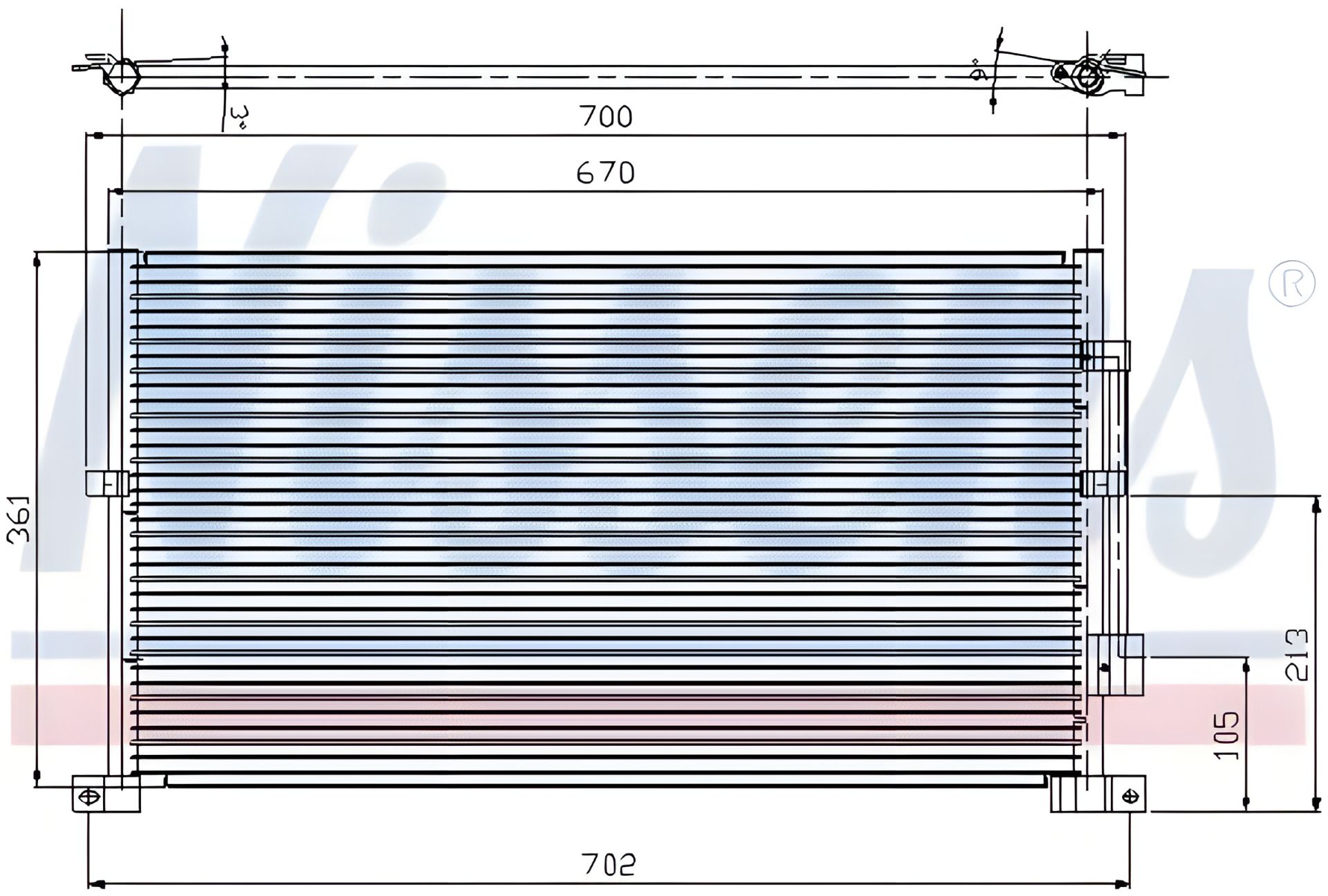 Конденсор кондиціонера радіатор FORD MONDEO, NISSENS (94585) Конденсор кондиціонера радіатор FORD MONDEO, NISSENS (94585)