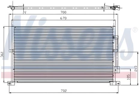 Конденсор кондиционера FORD MONDEO, NISSENS (94585) Конденсор кондиционера FORD MONDEO, NISSENS (94585)