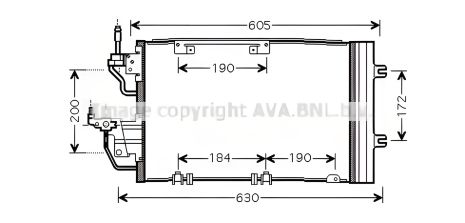 Радіатор конденсора кондиціонера OPEL ASTRAVAN, OPEL ZAFIRA, AVA COOLING (OL5454D) Радіатор конденсора кондиціонера OPEL ASTRAVAN, OPEL ZAFIRA, AVA COOLING (OL5454D)