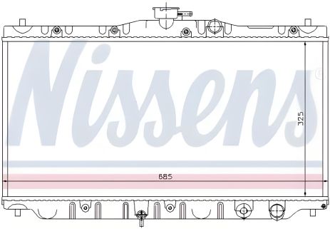 Двигуна радіатор охолодження HONDA ACCORD, NISSENS (63304) Двигуна радіатор охолодження HONDA ACCORD, NISSENS (63304)