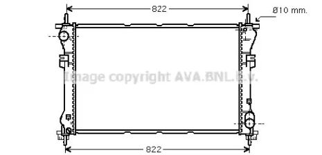 Радиатор охлаждения двигателя FORD TRANSIT, AVA COOLING (FD2320)